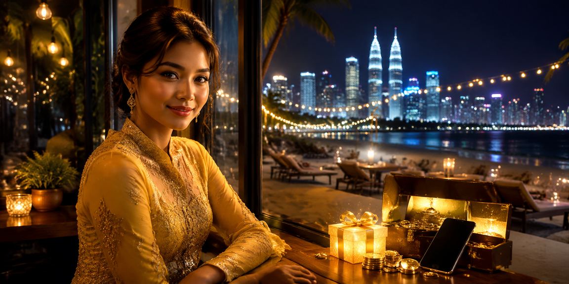 Pengguna wanita Malaysia mendaftar akaun dan menyemak odds perlawanan melalui telefon pintar